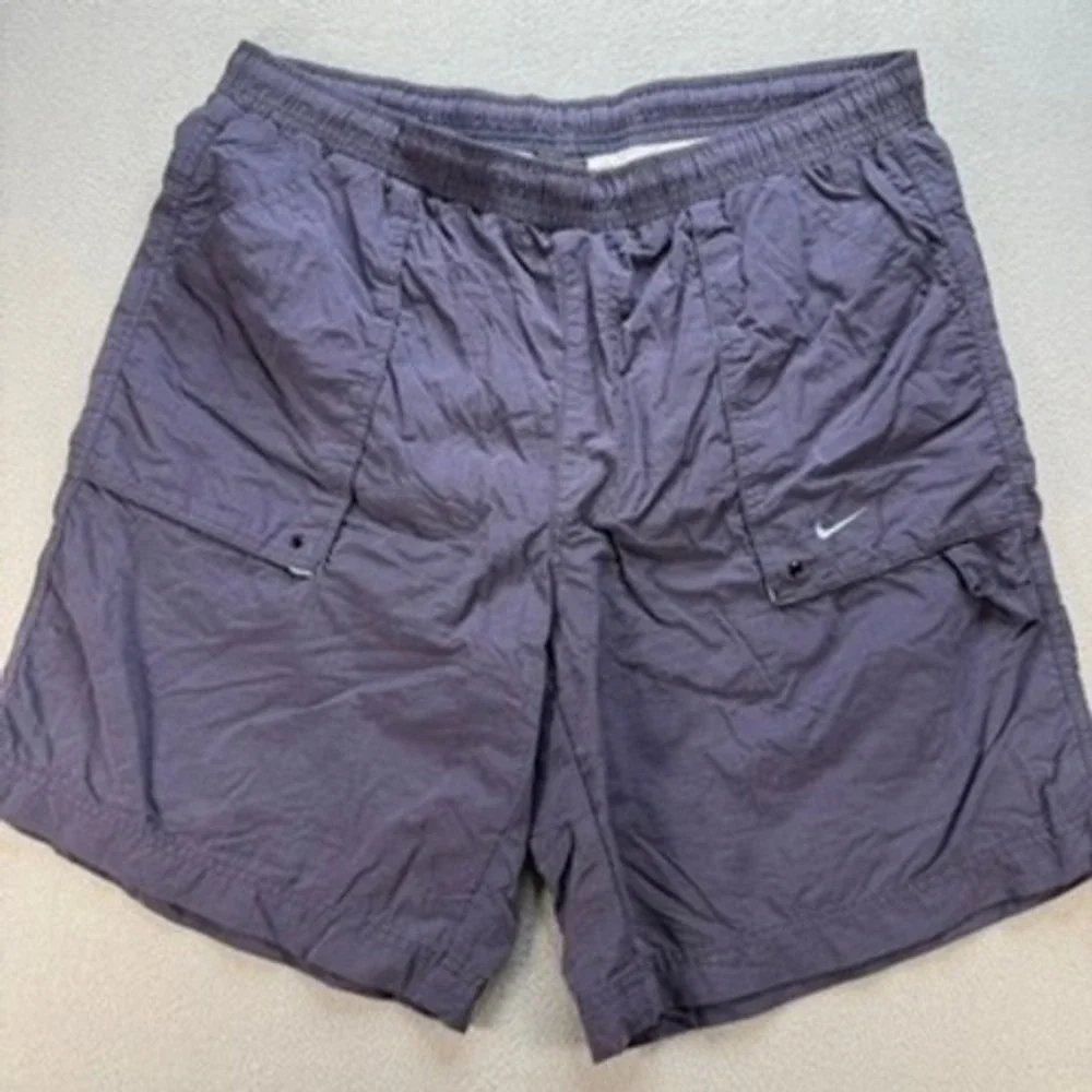 Vintage Nike Shorts Mens‎ Large Purple Swim Trunks Ripstop Mesh Lined 90s Y2K